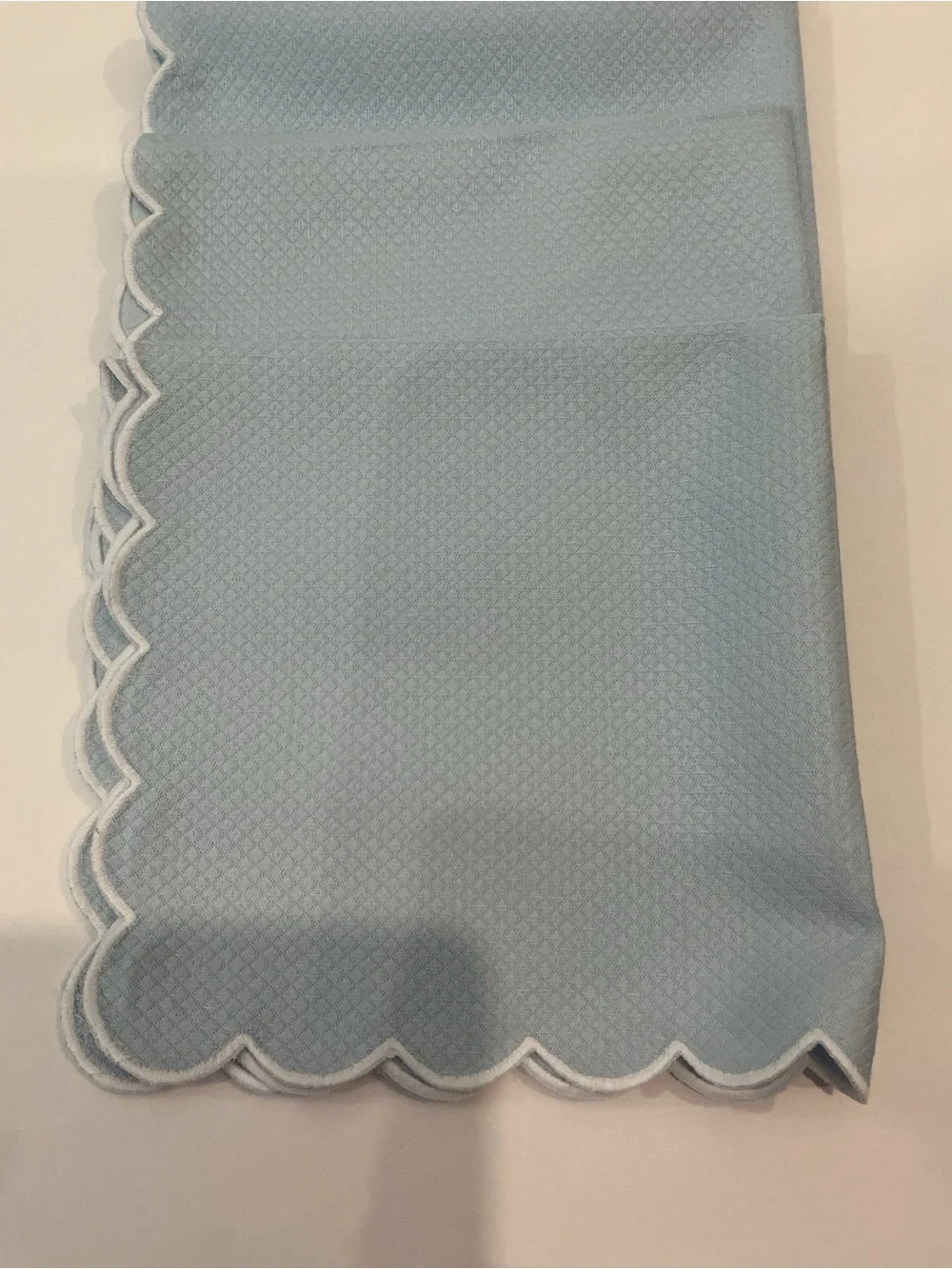 Matouk Savannah Gardens Light Blue Diamond Pique Napkins Set of 4